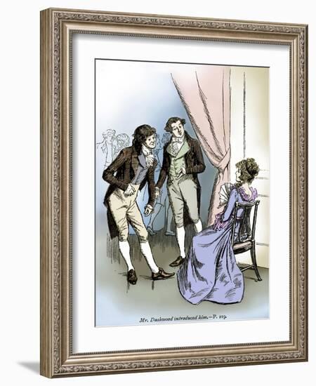 'Sense and Sensibility' by Jane Austen-Hugh Thomson-Framed Giclee Print