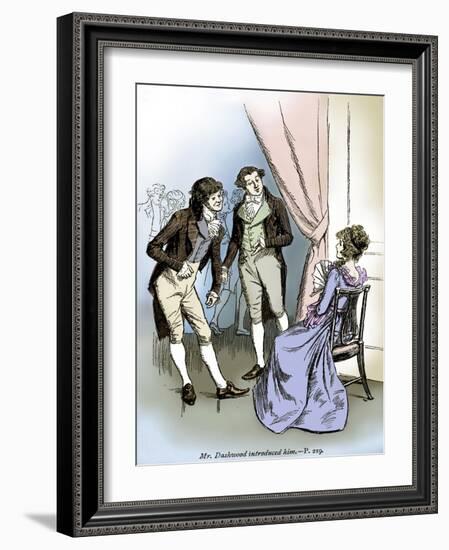 'Sense and Sensibility' by Jane Austen-Hugh Thomson-Framed Giclee Print