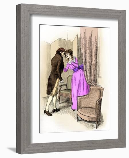 'Sense and Sensibility' by Jane Austen-Hugh Thomson-Framed Giclee Print