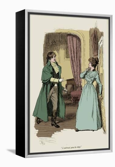 'Sense and Sensibility' by Jane Austen-Hugh Thomson-Framed Premier Image Canvas