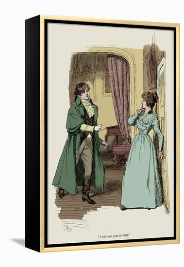 'Sense and Sensibility' by Jane Austen-Hugh Thomson-Framed Premier Image Canvas