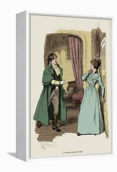 'Sense and Sensibility' by Jane Austen-Hugh Thomson-Framed Premier Image Canvas