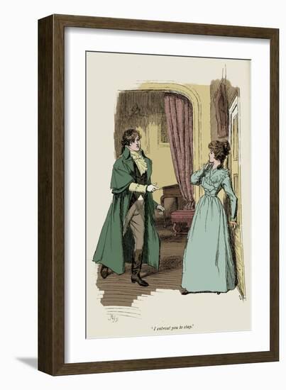 'Sense and Sensibility' by Jane Austen-Hugh Thomson-Framed Giclee Print