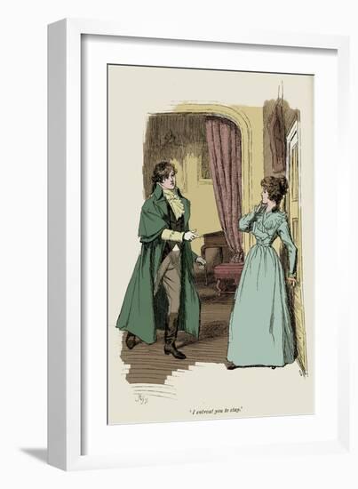 'Sense and Sensibility' by Jane Austen-Hugh Thomson-Framed Giclee Print