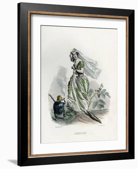 Sensitive Plant-JJ Grandville-Framed Art Print