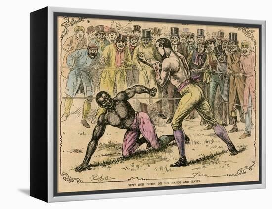 Sent Bob Down on His Hands and Knees, Late 19th or Early 20th Century-Pugnis-Framed Premier Image Canvas