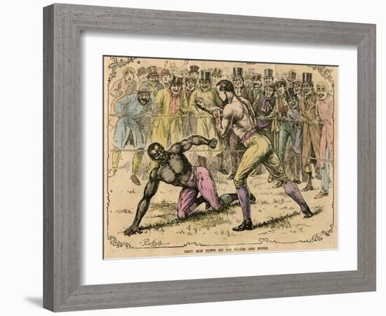 Sent Bob Down on His Hands and Knees, Late 19th or Early 20th Century-Pugnis-Framed Giclee Print