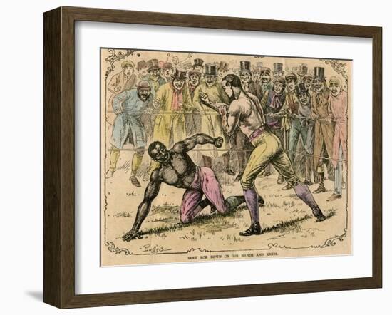 Sent Bob Down on His Hands and Knees, Late 19th or Early 20th Century-Pugnis-Framed Giclee Print