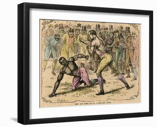 Sent Bob Down on His Hands and Knees, Late 19th or Early 20th Century-Pugnis-Framed Giclee Print