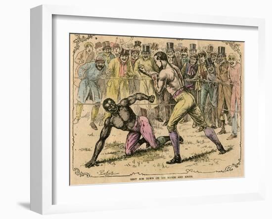 Sent Bob Down on His Hands and Knees, Late 19th or Early 20th Century-Pugnis-Framed Giclee Print