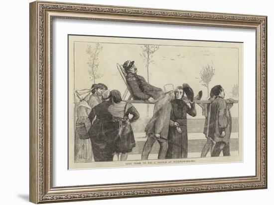 Sent Home to Die, a Sketch at Boulogne-Sur-Mer-Sir James Dromgole Linton-Framed Giclee Print