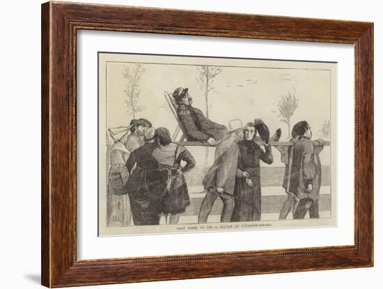 Sent Home to Die, a Sketch at Boulogne-Sur-Mer-Sir James Dromgole Linton-Framed Giclee Print