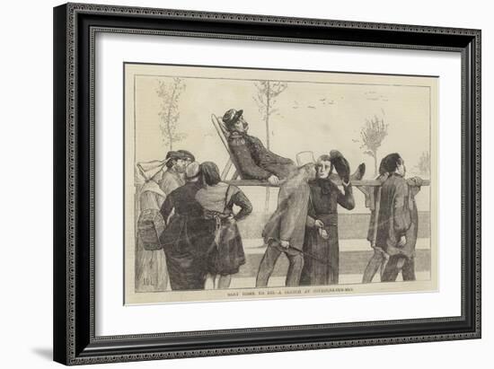 Sent Home to Die, a Sketch at Boulogne-Sur-Mer-Sir James Dromgole Linton-Framed Giclee Print