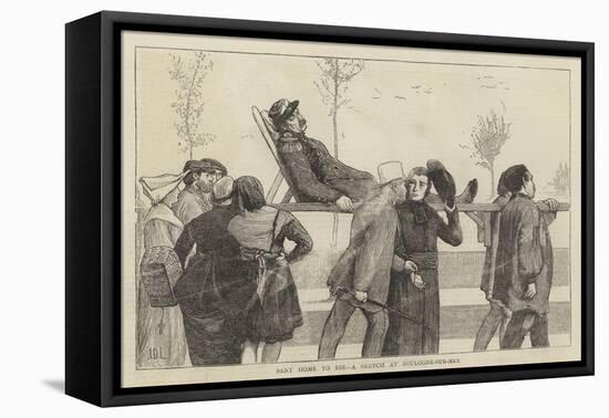 Sent Home to Die, a Sketch at Boulogne-Sur-Mer-Sir James Dromgole Linton-Framed Premier Image Canvas