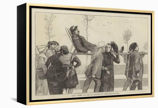 Sent Home to Die, a Sketch at Boulogne-Sur-Mer-Sir James Dromgole Linton-Framed Premier Image Canvas