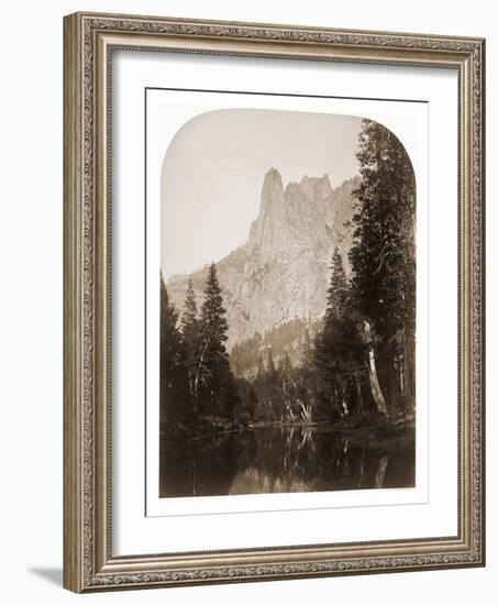 Sentinel (View of the Valley) 3270 ft. Yosemite, California, 1861-Carleton Watkins-Framed Art Print