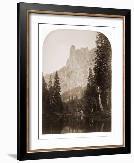 Sentinel (View of the Valley) 3270 ft. Yosemite, California, 1861-Carleton Watkins-Framed Art Print