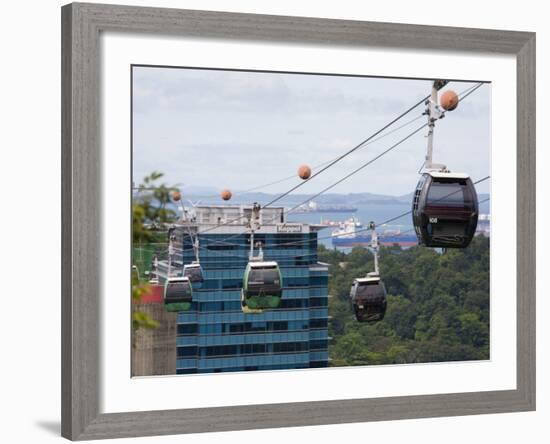 Sentosa Island Cable Cars, Singapore-Pearl Bucknall-Framed Photographic Print