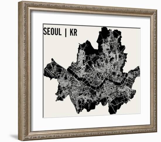 Seoul Map Art Print-null-Framed Art Print