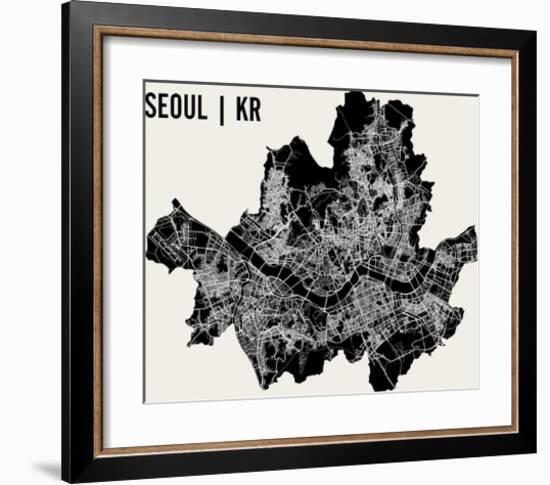 Seoul Map Art Print-null-Framed Art Print