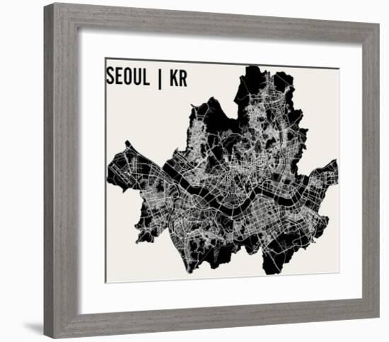 Seoul Map Art Print-null-Framed Art Print