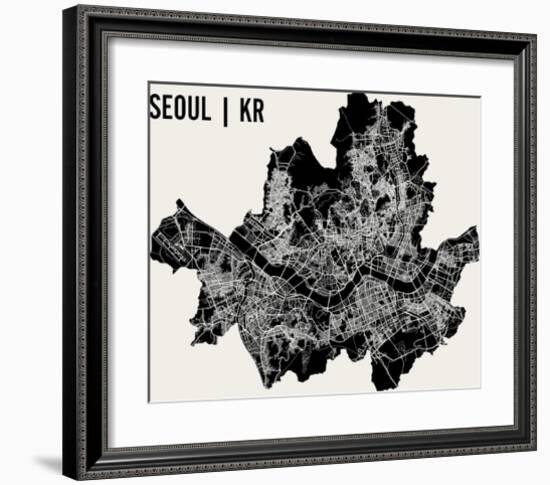 Seoul Map Art Print-null-Framed Art Print