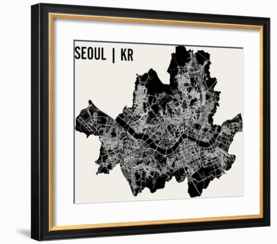 Seoul Map Art Print-null-Framed Art Print