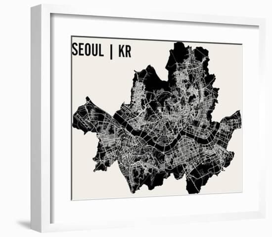 Seoul Map Art Print-null-Framed Art Print