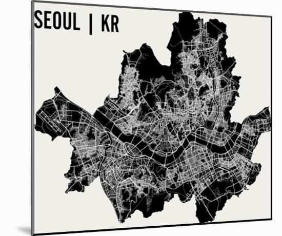 Seoul Map Art Print-null-Mounted Art Print