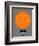 Seoul Orange Subway Map-NaxArt-Framed Art Print