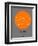 Seoul Orange Subway Map-NaxArt-Framed Art Print