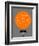 Seoul Orange Subway Map-NaxArt-Framed Art Print