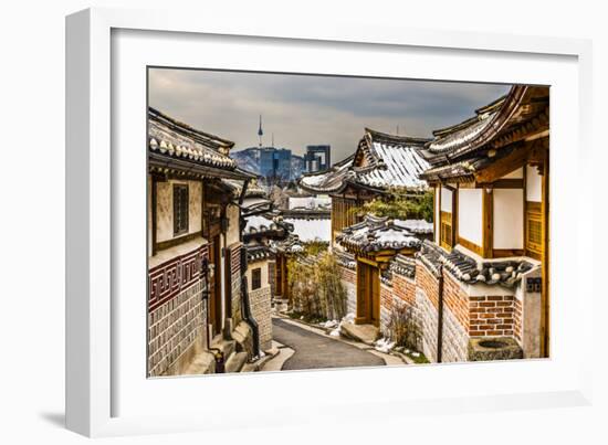 Seoul, South Korea at the Bukchon Hanok Historic District.-SeanPavonePhoto-Framed Photographic Print