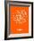 Seoul Street Map Orange-NaxArt-Framed Art Print