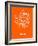 Seoul Street Map Orange-NaxArt-Framed Art Print