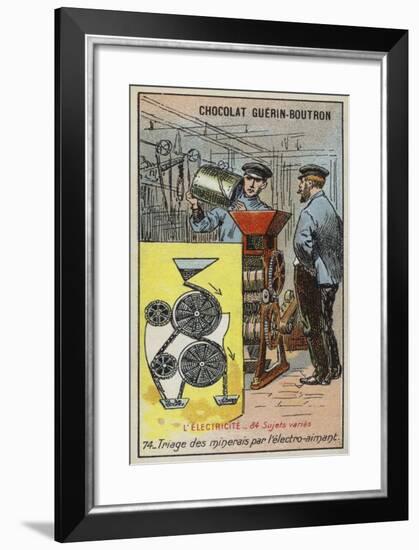 Separating Ore Using an Electromagnet-null-Framed Giclee Print