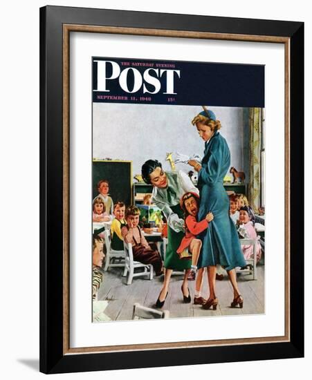 "Separation Anxiety," Saturday Evening Post Cover, September 11, 1948-George Hughes-Framed Giclee Print