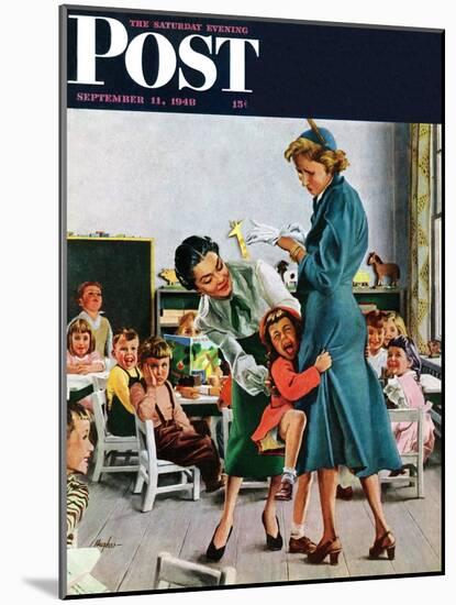 "Separation Anxiety," Saturday Evening Post Cover, September 11, 1948-George Hughes-Mounted Giclee Print