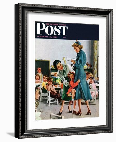 "Separation Anxiety," Saturday Evening Post Cover, September 11, 1948-George Hughes-Framed Giclee Print