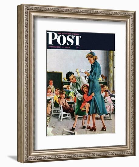 "Separation Anxiety," Saturday Evening Post Cover, September 11, 1948-George Hughes-Framed Giclee Print