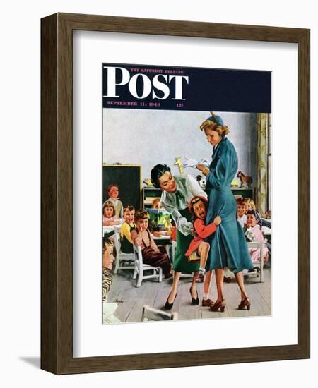 "Separation Anxiety," Saturday Evening Post Cover, September 11, 1948-George Hughes-Framed Giclee Print