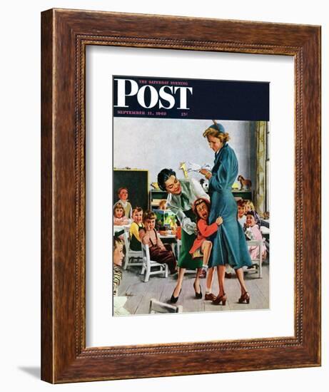 "Separation Anxiety," Saturday Evening Post Cover, September 11, 1948-George Hughes-Framed Giclee Print