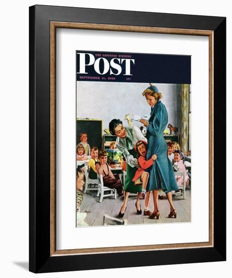 "Separation Anxiety," Saturday Evening Post Cover, September 11, 1948-George Hughes-Framed Giclee Print