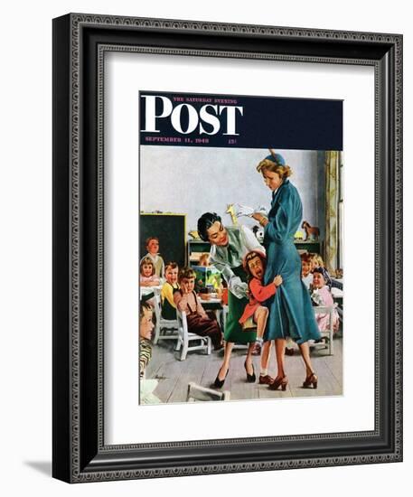 "Separation Anxiety," Saturday Evening Post Cover, September 11, 1948-George Hughes-Framed Giclee Print