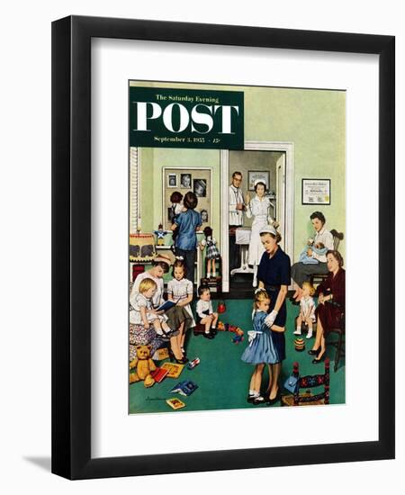 "Separation Anxiety" Saturday Evening Post Cover, September 3, 1955-Stevan Dohanos-Framed Giclee Print