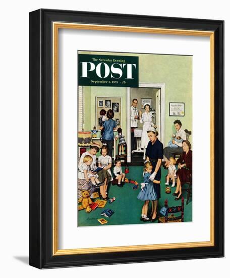 "Separation Anxiety" Saturday Evening Post Cover, September 3, 1955-Stevan Dohanos-Framed Giclee Print