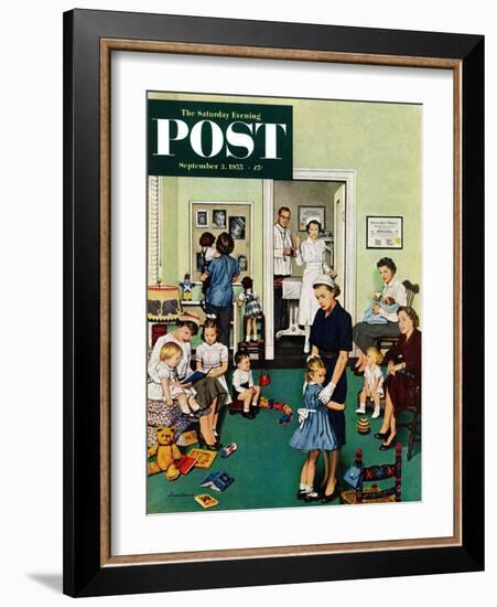 "Separation Anxiety" Saturday Evening Post Cover, September 3, 1955-Stevan Dohanos-Framed Giclee Print