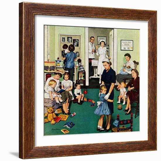 "Separation Anxiety", September 3, 1955-Stevan Dohanos-Framed Giclee Print