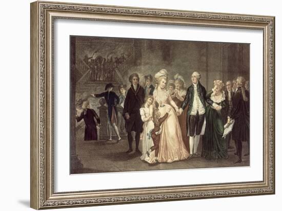 Séparation de Louis XVI et de sa famille. La nuit du 20 septembre 1792.-Charles Benazech-Framed Giclee Print