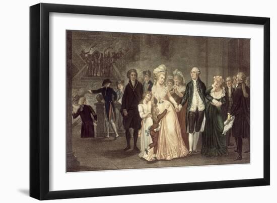 Séparation de Louis XVI et de sa famille. La nuit du 20 septembre 1792.-Charles Benazech-Framed Giclee Print